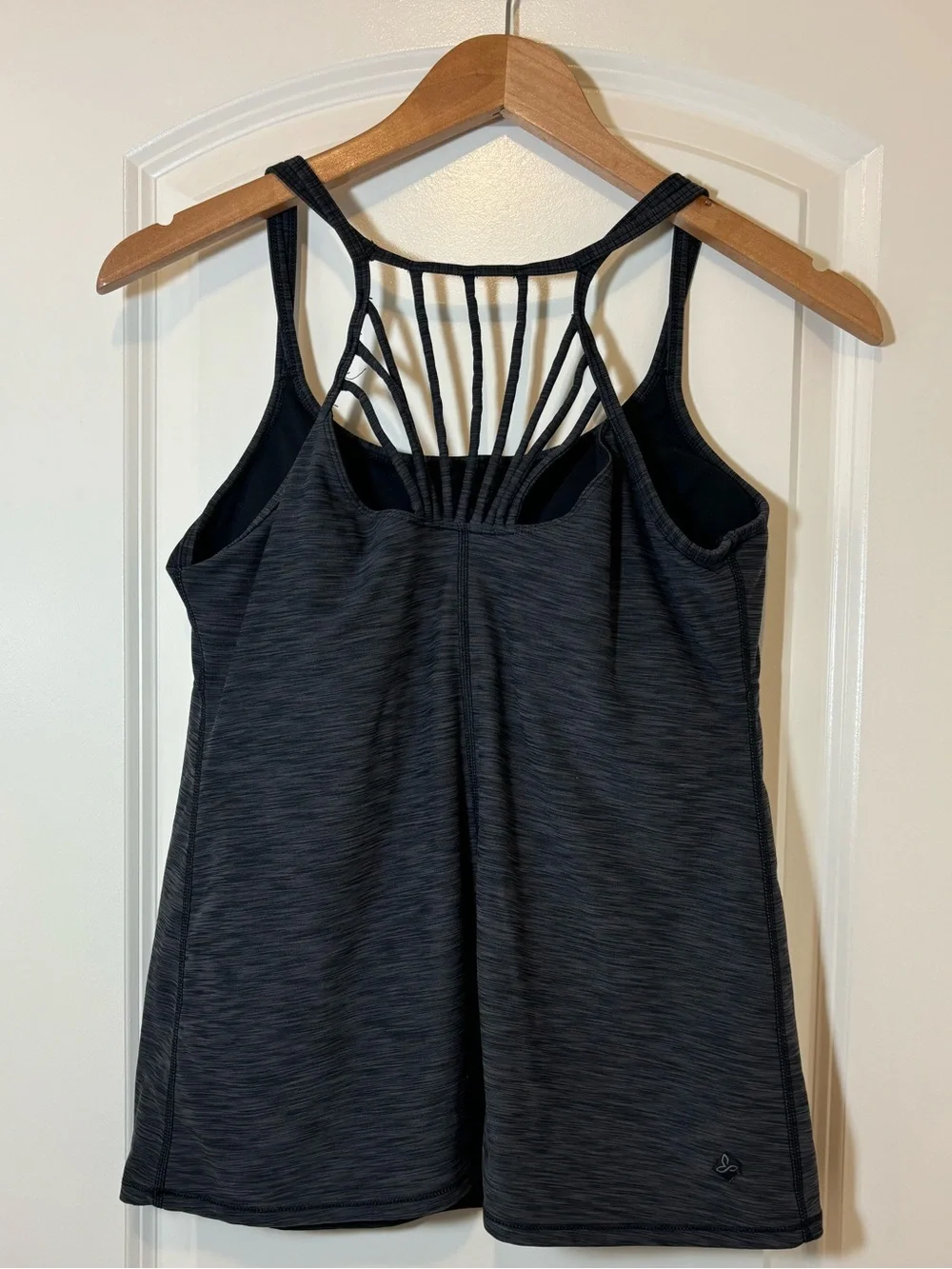 Prana Black Heather Strappy-Back Tank - Picture 3 of 5